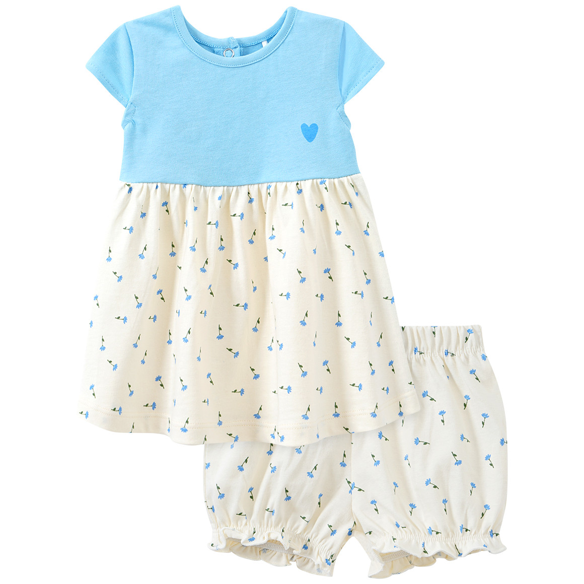 Newborn Kleid und Shorts mit Blümchen-Print von Topomini