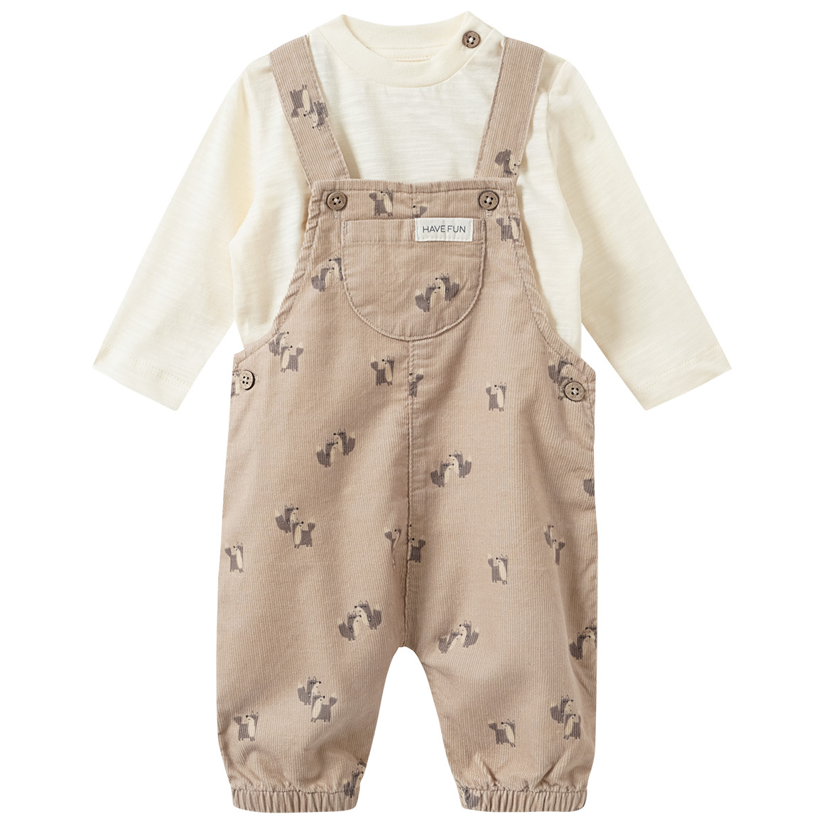 Newborn Set mit Latzhose und Langarmshirt von Topomini