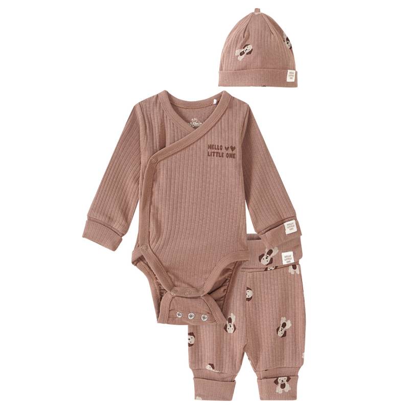 Newborn Set mit Wickelbody, Hose und Mütze von Topomini
