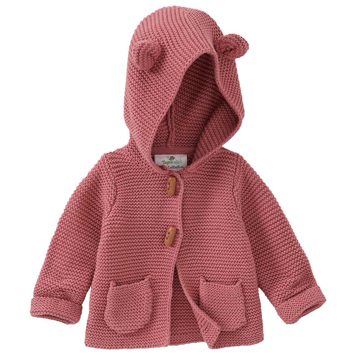 Newborn Strickjacke mit Öhrchen von Topomini