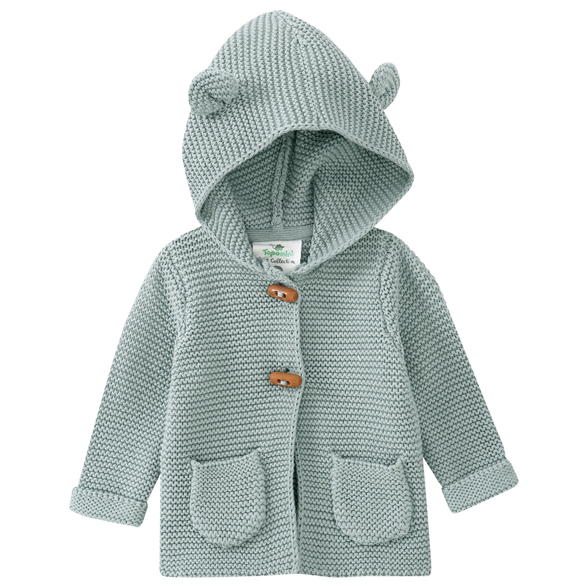 Newborn Strickjacke mit Öhrchen von Topomini