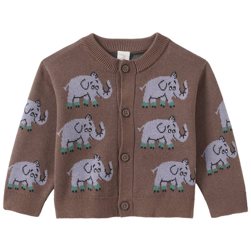 Newborn Strickjacke mit Tier-Allover von Topomini