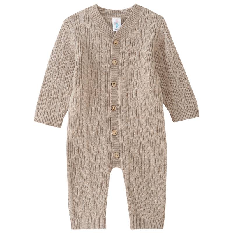 Newborn Strickoverall mit Knopfleiste von Topomini