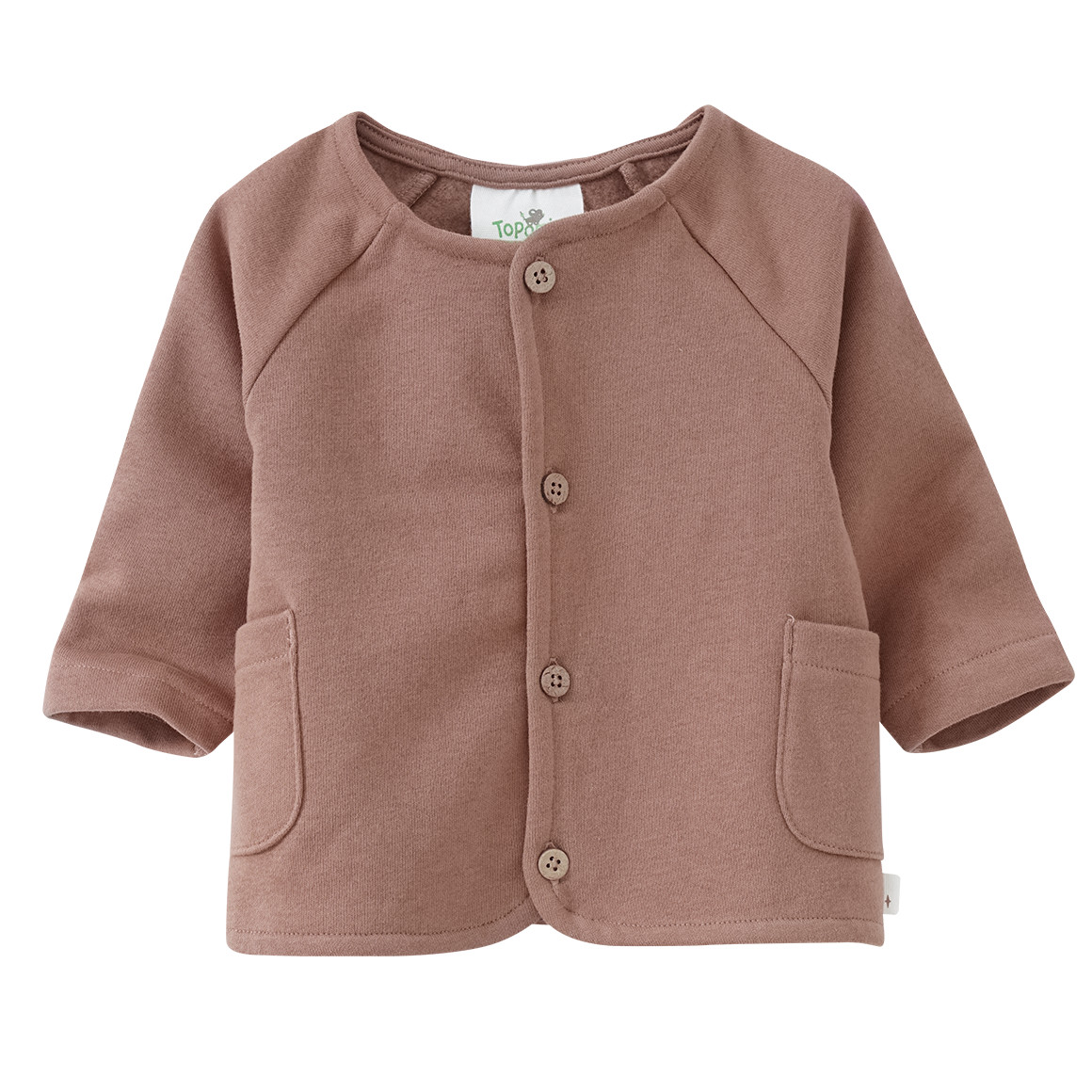 Newborn Sweatjacke mit Knopfleiste von Topomini