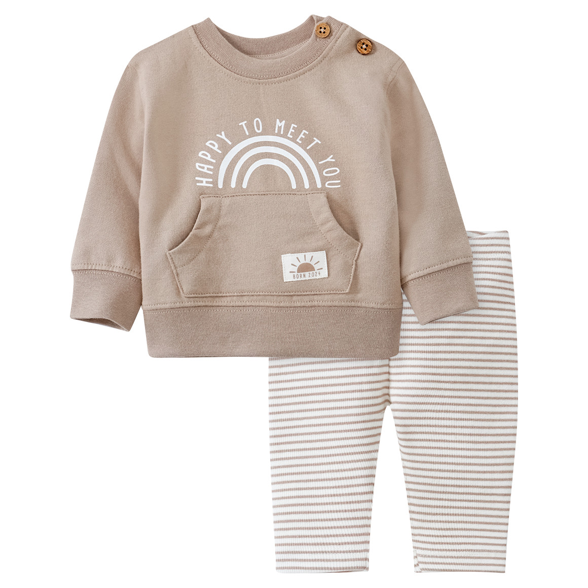 Newborn Sweatshirt und Hose Born 2024 von Topomini