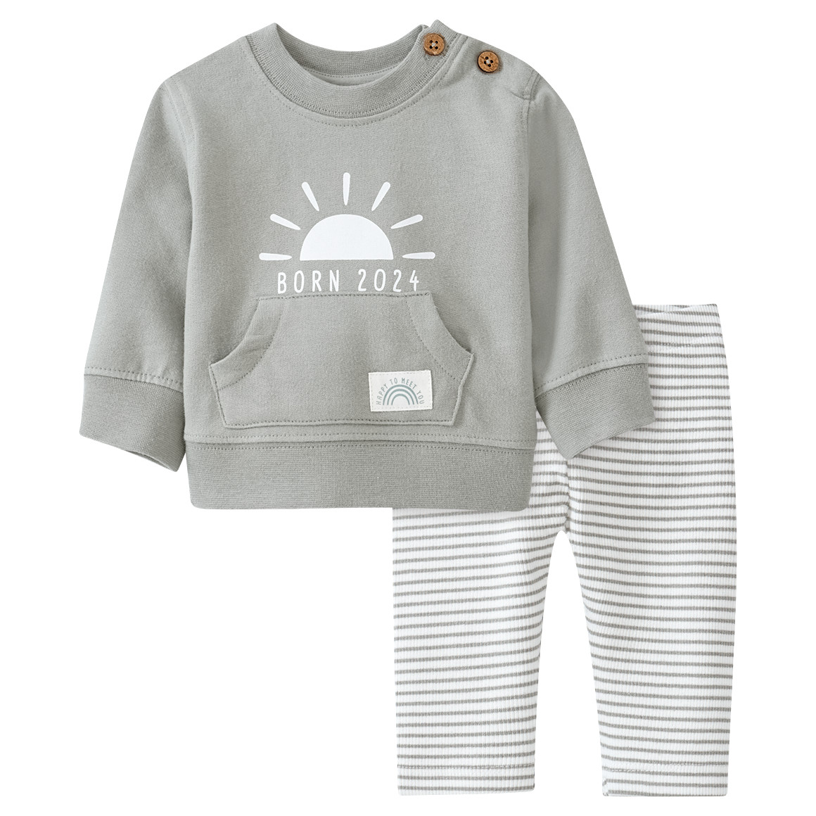 Newborn Sweatshirt und Hose Born 2024 von Topomini