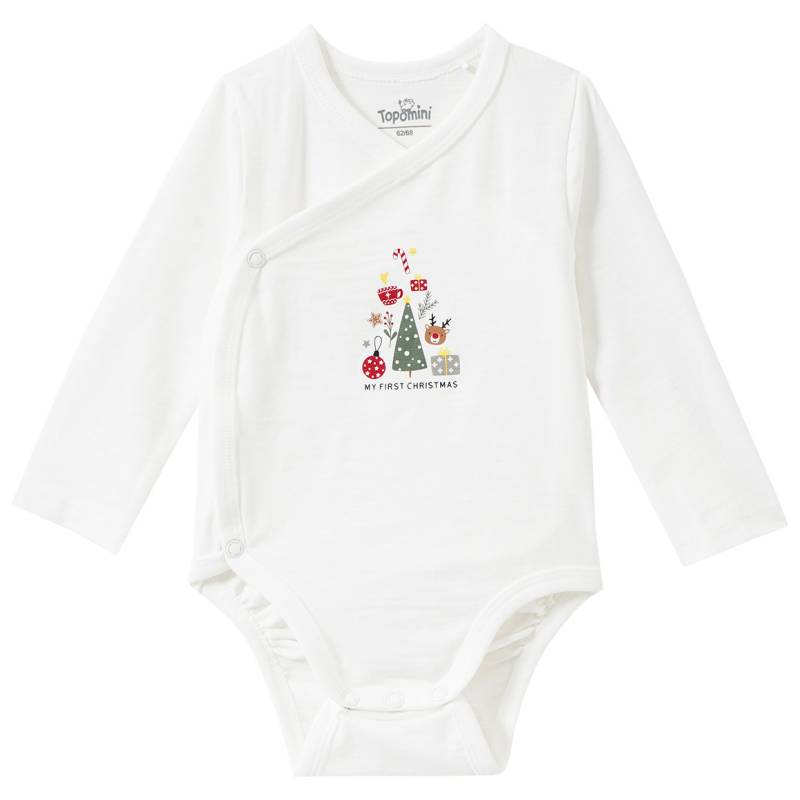 Newborn Weihnachtsbody im Wickel-Design von Topomini