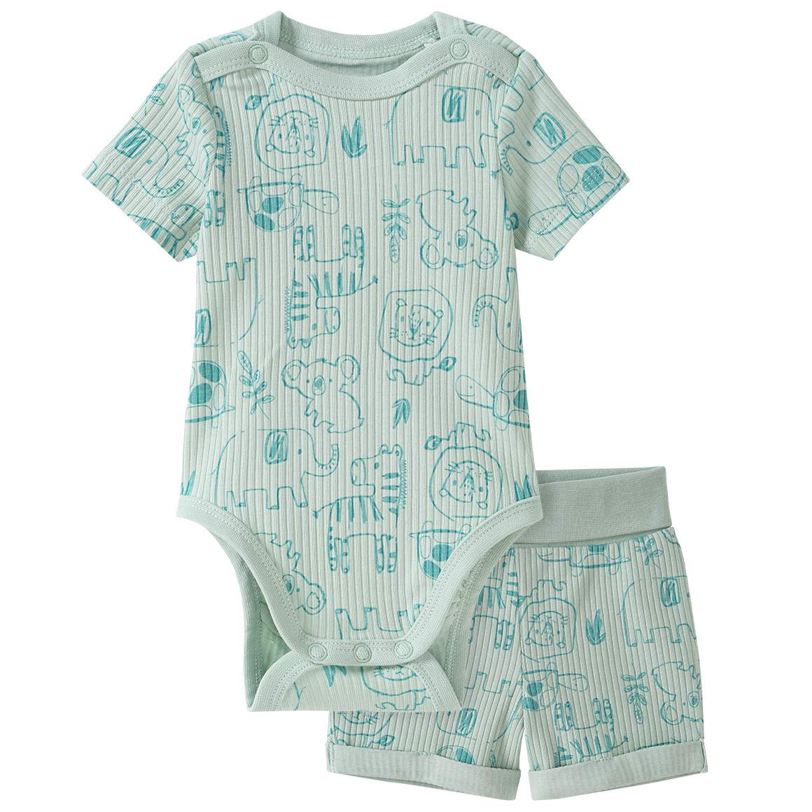 Newborn Wickelbody und Shorts im Set von Topomini