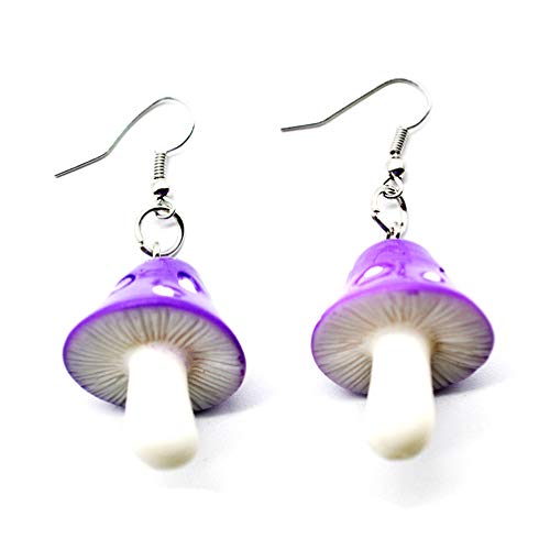 Toporchid Süße Simulation Pilz Tropfen Ohrringe Haken Ohrringe Zubehör Geschenk für Frauen (Lila) von Toporchid