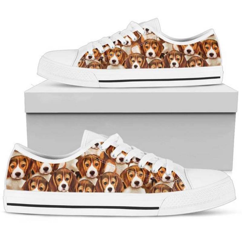 Beagle Hund Druck Damen Turnschuhe Individuelle Kunst, Geschenk Für Tierliebhaber von TopsAndToes