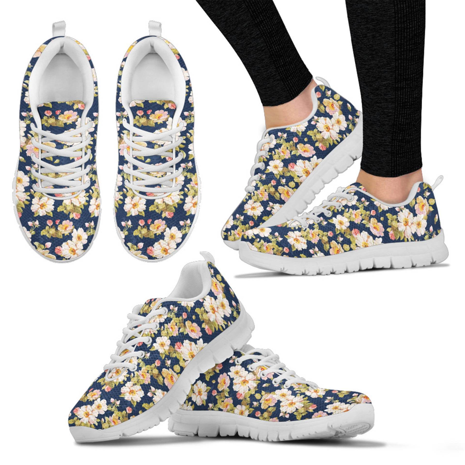 Damen Bunte Turnschuhe, Muttertagsgeschenke Für Floral Sportliche Süße Schuhe von TopsAndToes