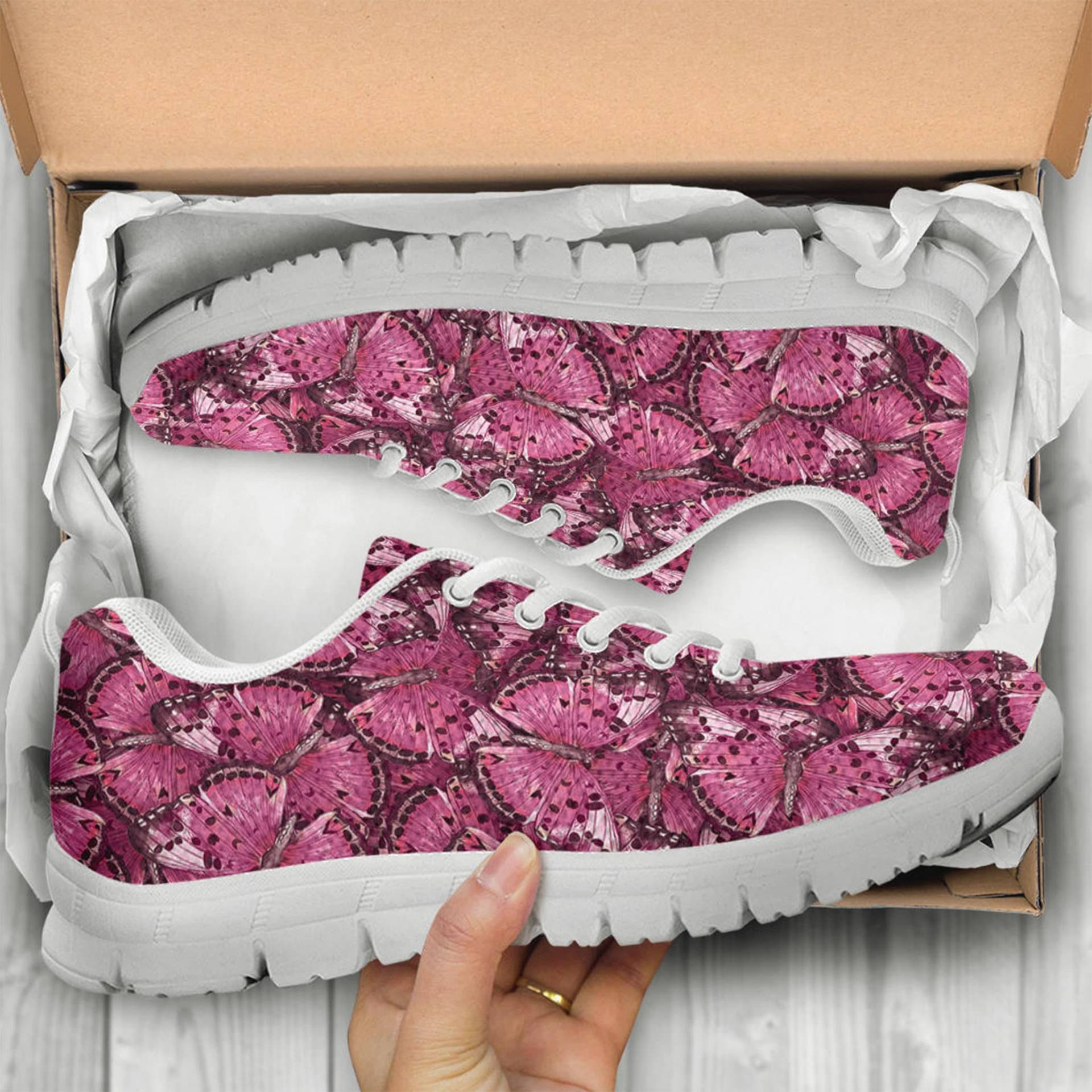 Damen-Sneaker Mit Schmetterlingsbindung, Geburtstagsgeschenke Für Freundin, Lässige Süße Schuhe Zum Muttertag von TopsAndToes