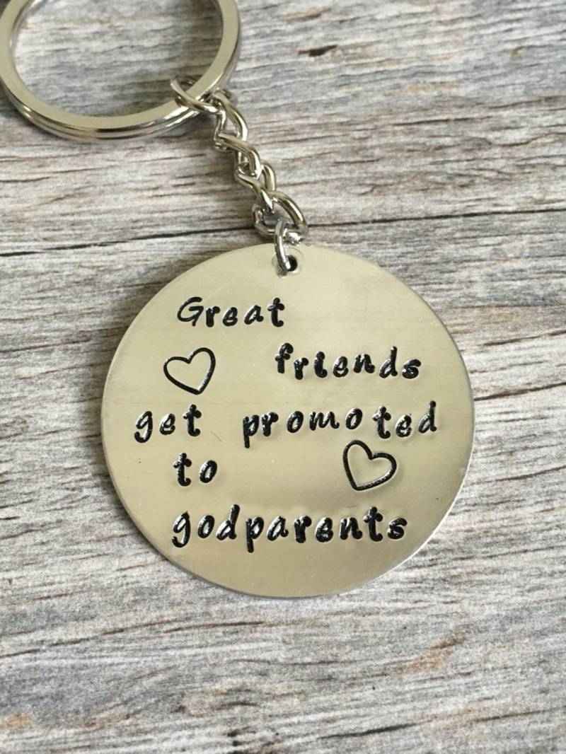 Handgestempelter Patengeschenk, Leichter Aluminiumschlüsselbund von TopsailWinds