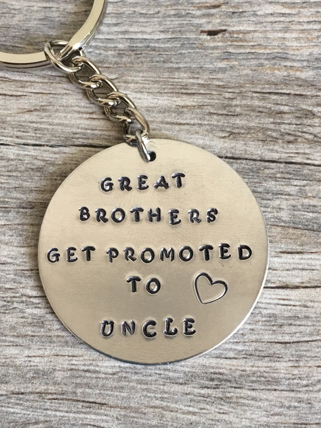 Onkel Schwangerschaftansage Keychain, Geschenk Für Bruder von TopsailWinds