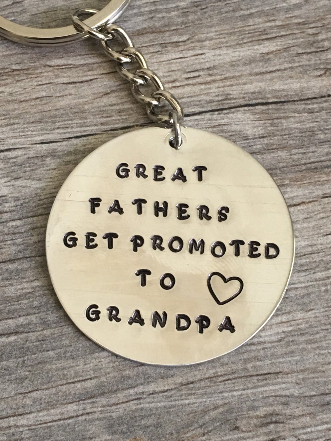 Opa Schwangerschaft Ankündigung Schlüsselbund, Hand Gestempelt, Geschenk Für Großeltern von TopsailWinds