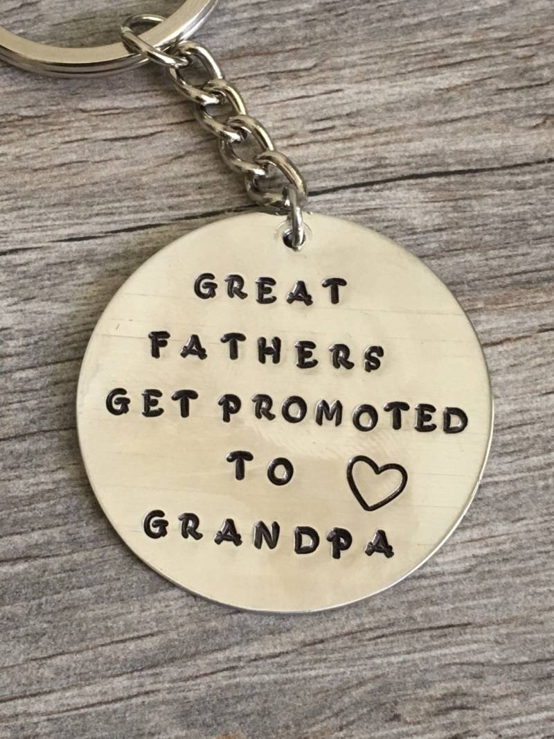 Opa Schwangerschaft Ankündigung Schlüsselbund, Hand Gestempelt, Geschenk Für Großeltern von TopsailWinds