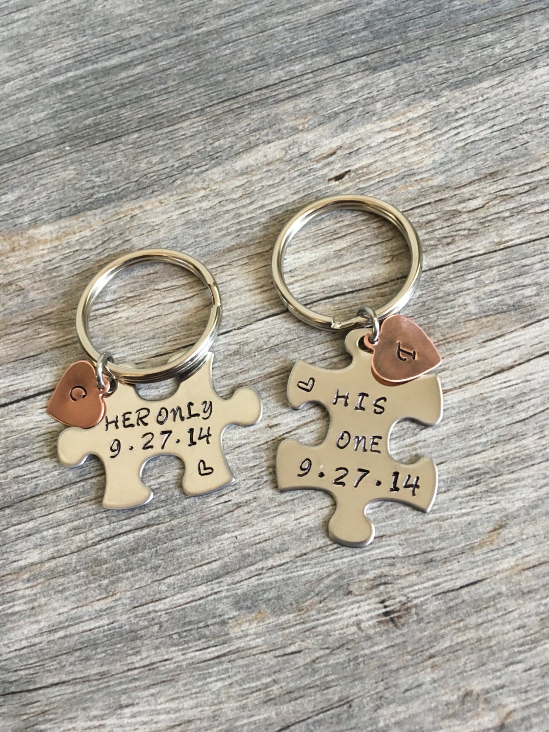 Sie Nur Seine Eine, Paare Schlüsselanhänger, Puzzle Geschenk Für Ihn, Sie, Seine Hers Jahrestag Geschenk, Valentinstag von TopsailWinds