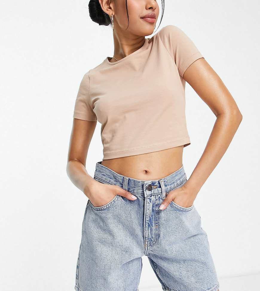 Topshop Petite - Ultimate - Editor - Shorts in Mittelblau von Topshop Petite