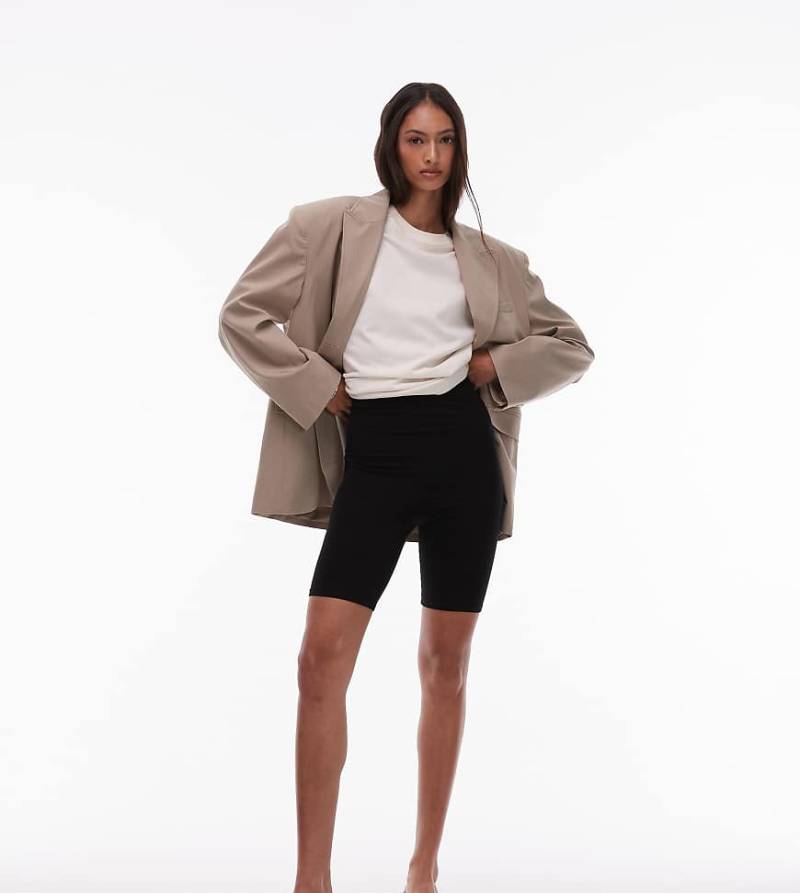 Topshop Tall - Kurze Basic-Leggings in Schwarz von Topshop Tall