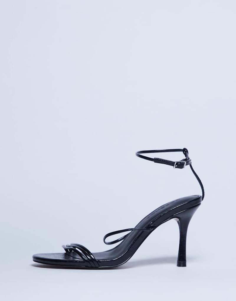 Topshop - Abbie - Riemchen-Sandalen in Schwarz mit Absatz von Topshop