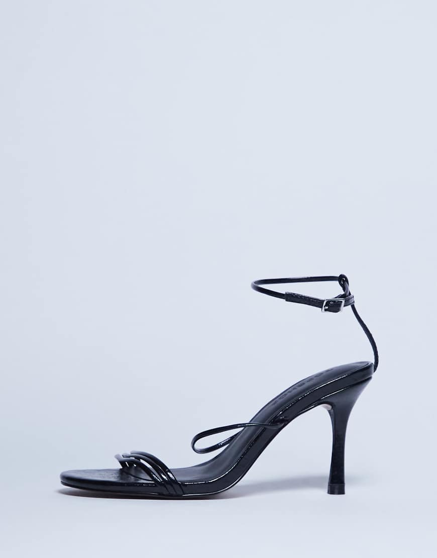 Topshop - Abbie - Riemchen-Sandalen in Schwarz mit Absatz von Topshop