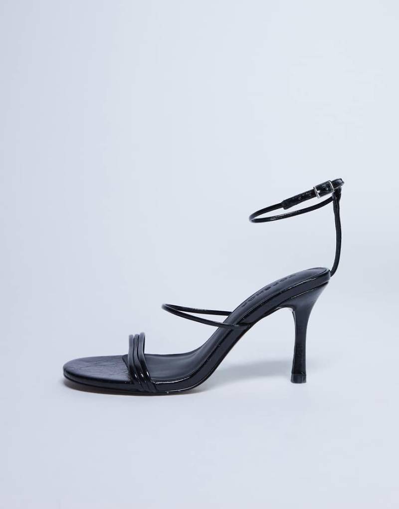 Topshop - Abbie - Riemchen-Sandalen in Schwarz mit Absatz von Topshop