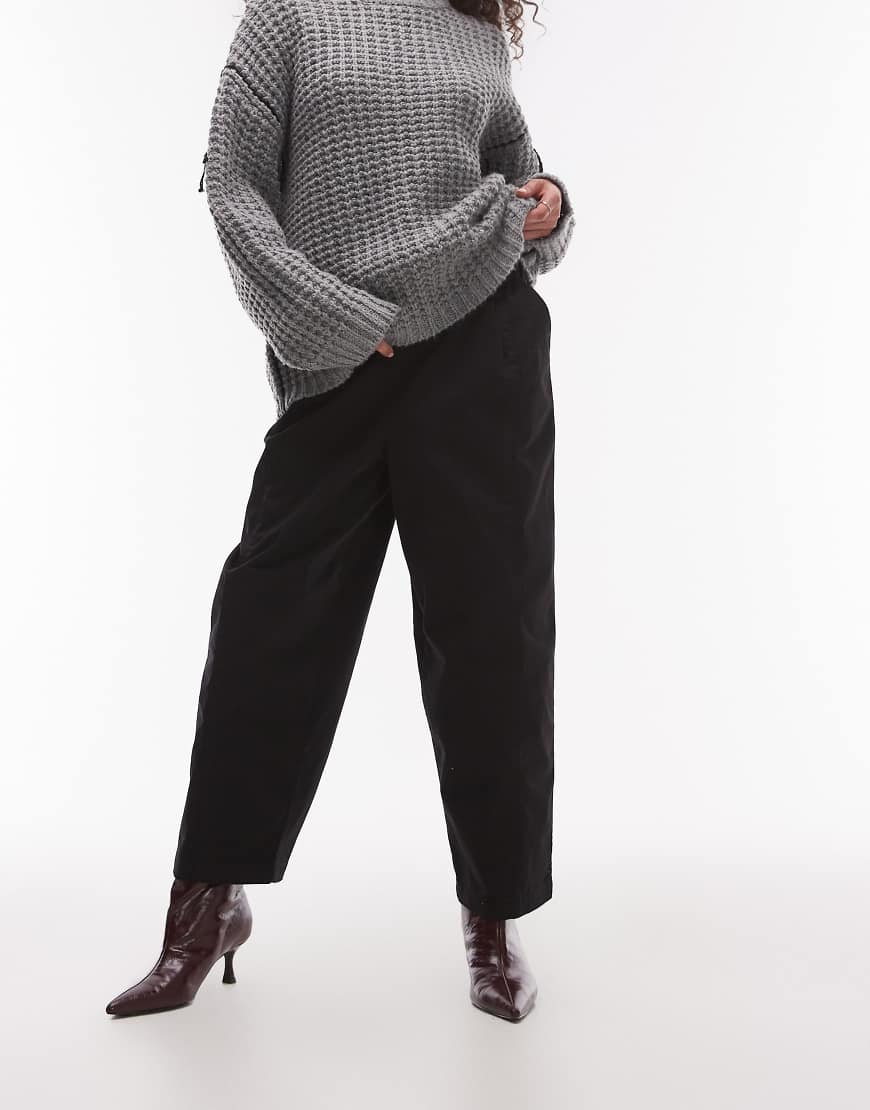Topshop - Ballon-Hose in Schwarz mit lässigem Schnitt von Topshop