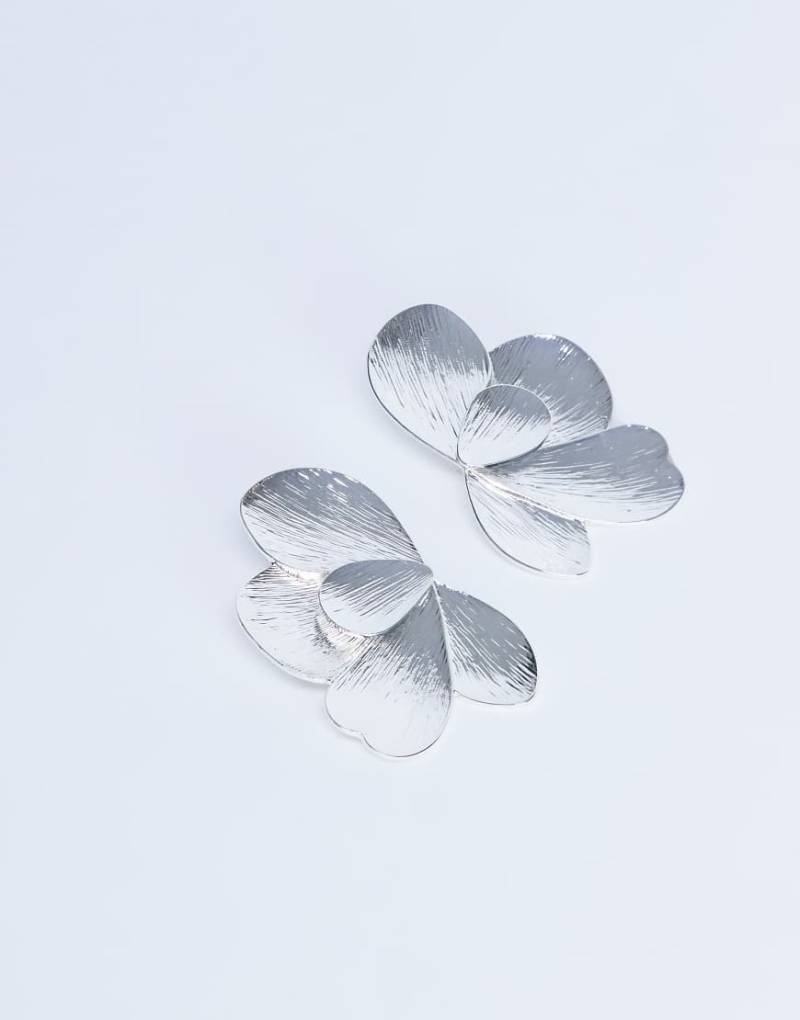 Topshop - Birdie - Silberfarbene Statement-Ohrstecker von Topshop