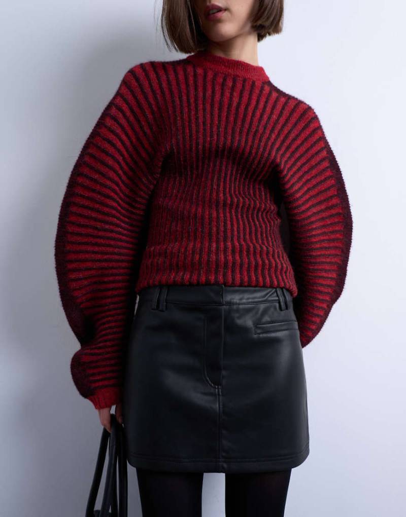 Topshop - Eleganter Minirock aus Kunstleder in Schwarz von Topshop