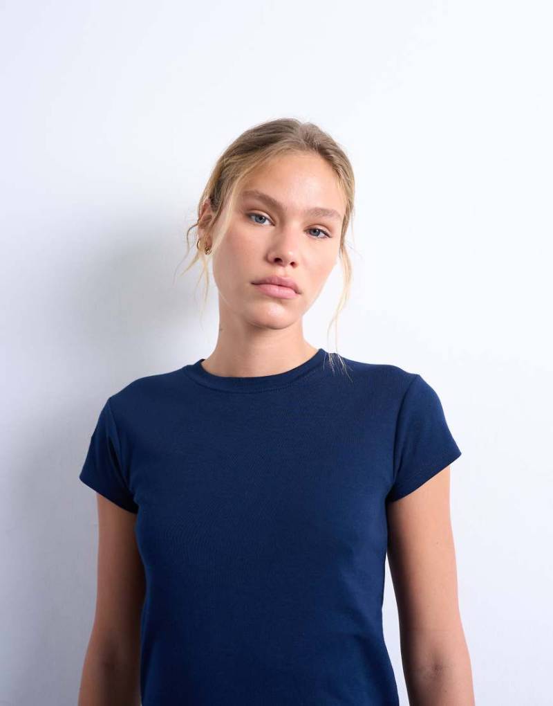 Topshop - Everyday - T-Shirt in Marineblau von Topshop