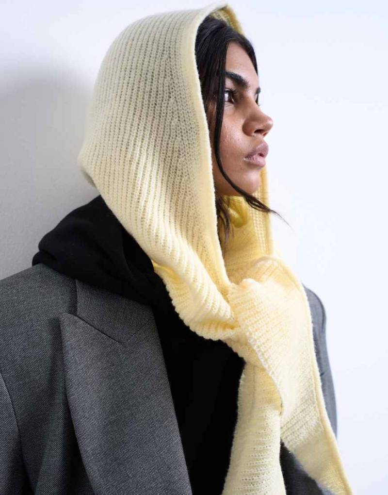 Topshop - Gebundene Balaklava in Buttermilchgelb von Topshop