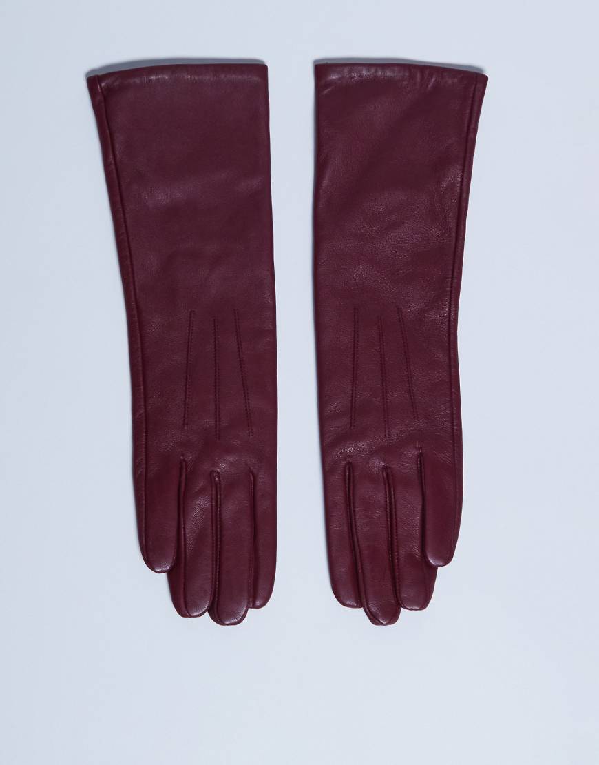Topshop - Gibson - Handschuhe aus Leder in Burgunderrot Topshop - Gibson - Handschuhe aus Leder in Burgunderrot von Topshop