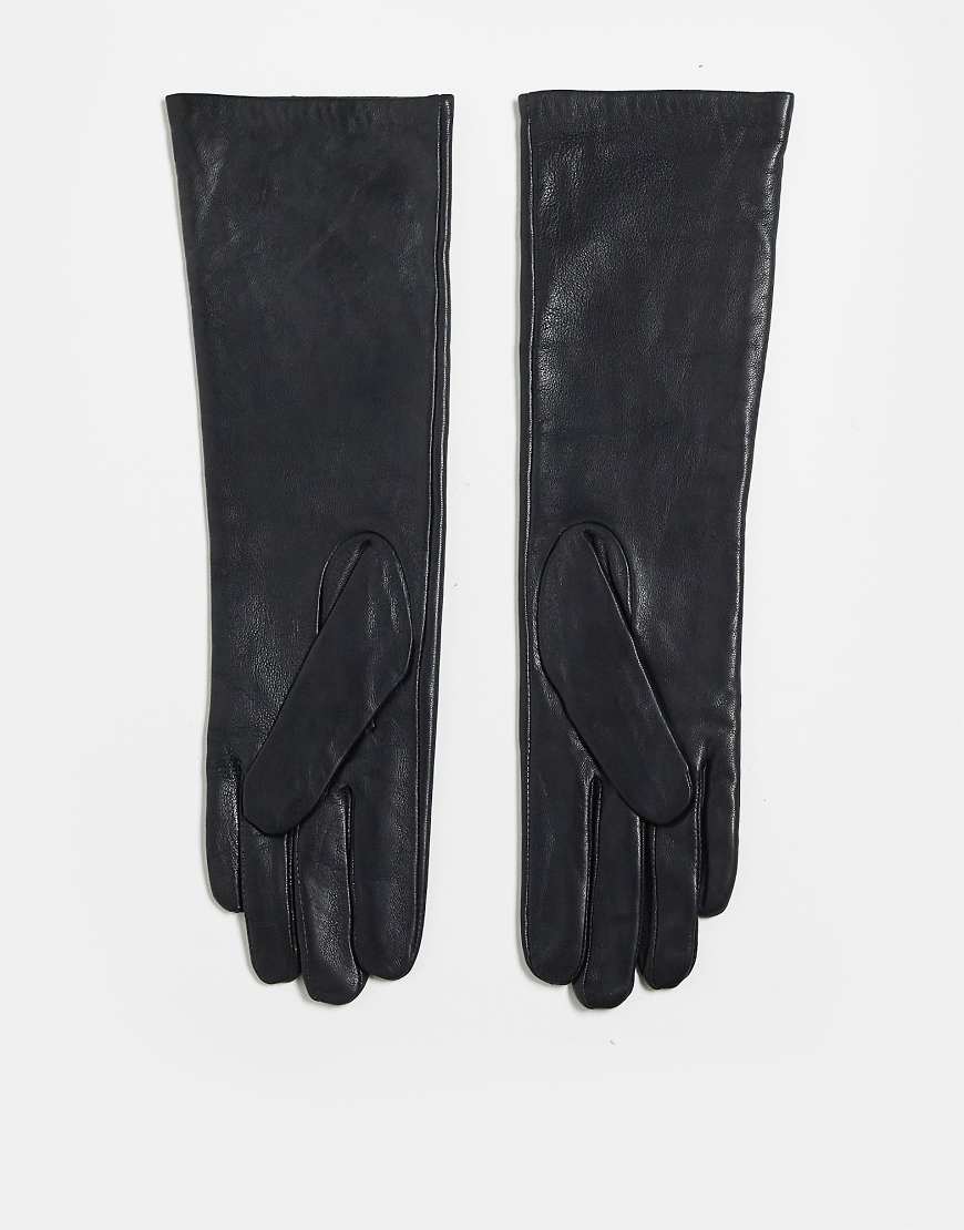 Topshop - Gibson - Handschuhe aus schwarzem Leder von Topshop