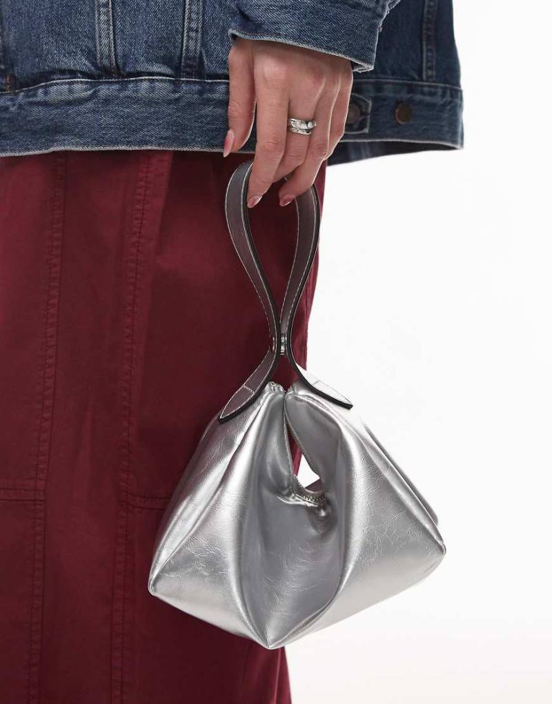 Topshop - Gila - Handtasche in Silber von Topshop