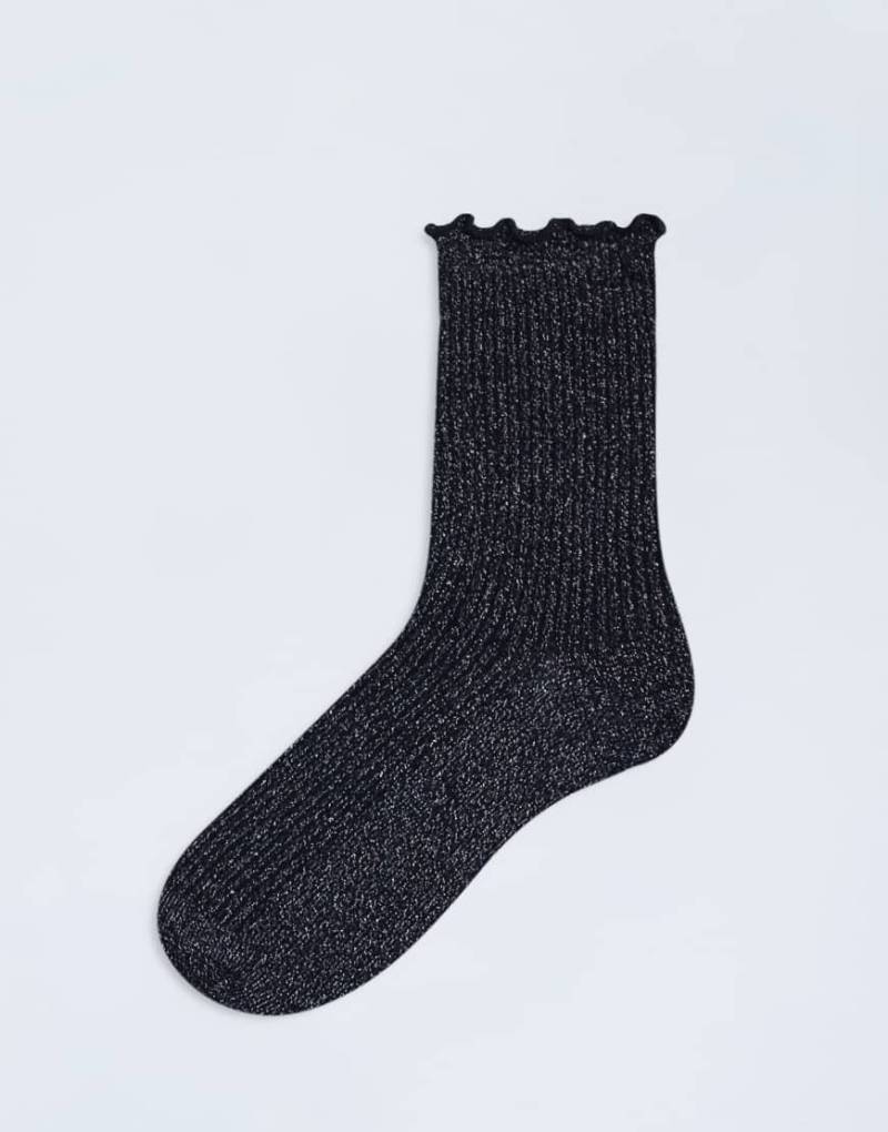 Topshop - Glitzersocken in Schwarz von Topshop