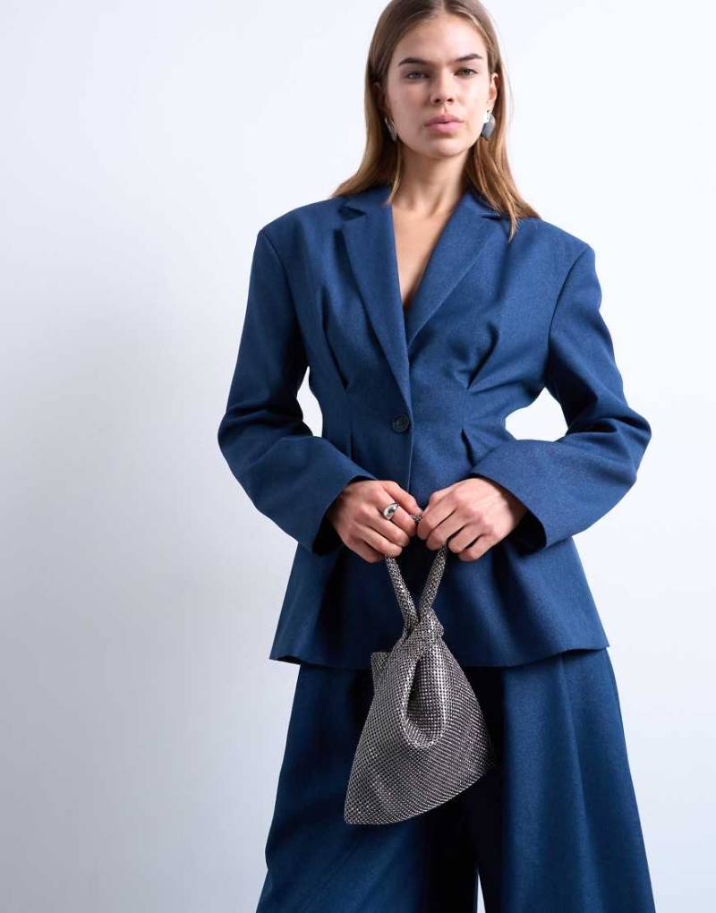 Topshop - Gywn - Verzierte Handtasche in Zinn mit Knotendetail-Silber von Topshop