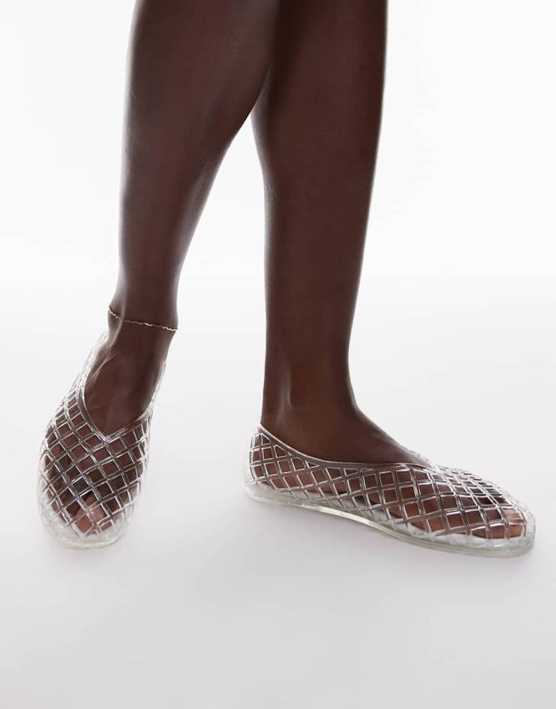 Topshop - Halo - Transparente Jelly-Schuhe mit Gitter-Design Topshop - Halo - Transparente Jelly-Schuhe mit Gitter-Design von Topshop