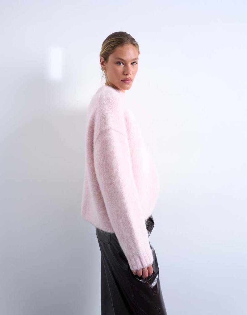 Topshop - Hochwertiger Strickpullover aus Alpakawolle in Rosa Topshop - Hochwertiger Strickpullover aus Alpakawolle in Rosa von Topshop