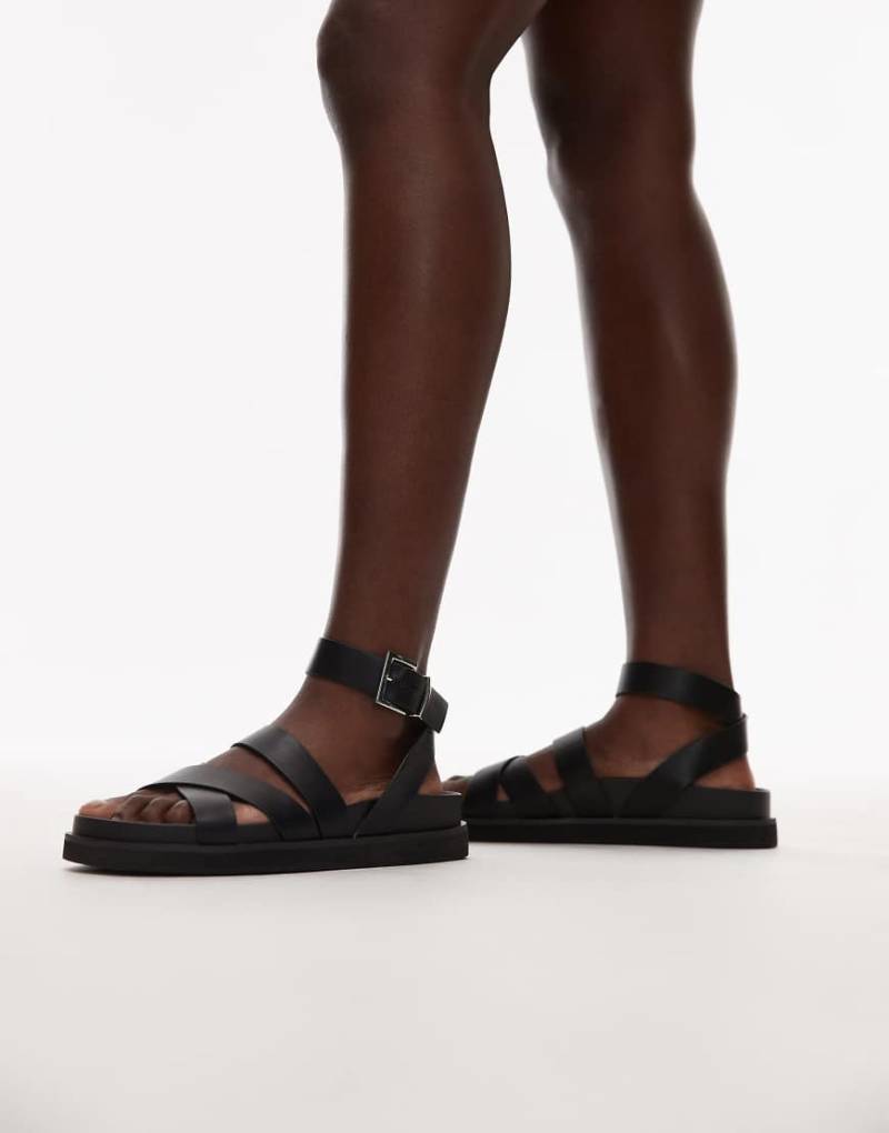 Topshop - Jady - Flache Sandalen in Schwarz Topshop - Jady - Flache Sandalen in Schwarz von Topshop