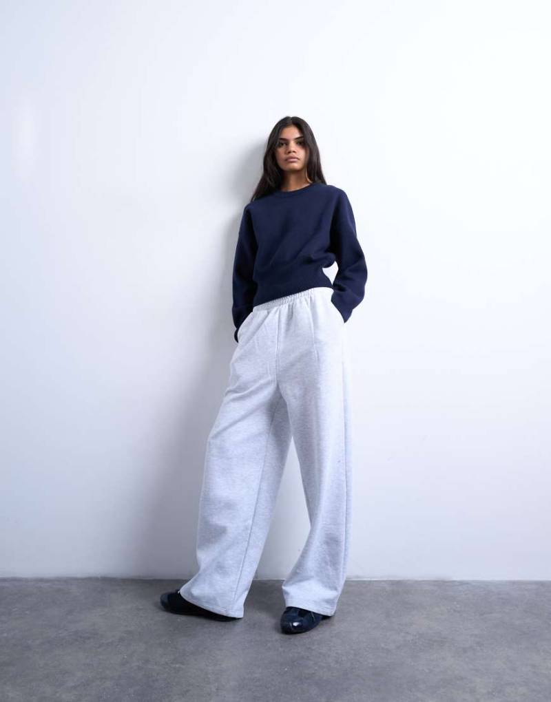 Topshop - Jogginghose in Aschgrau mit geradem Bein von Topshop