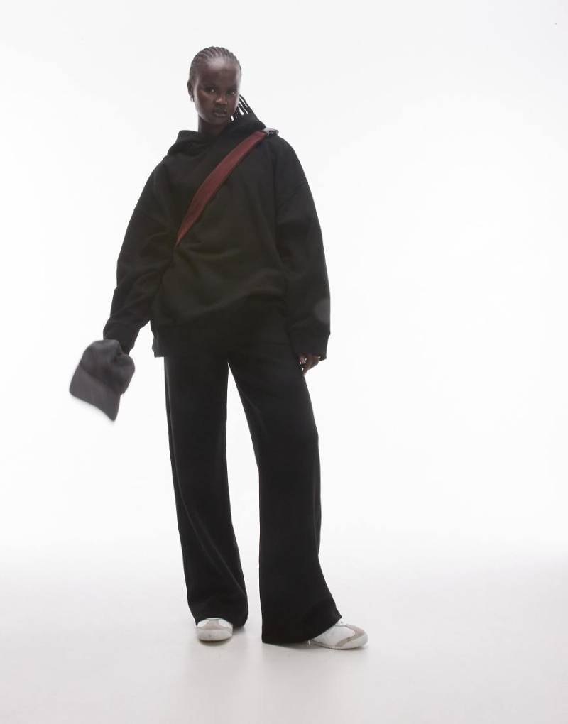 Topshop - Jogginghose in Schwarz mit geradem Schnitt, Kombiteil von Topshop