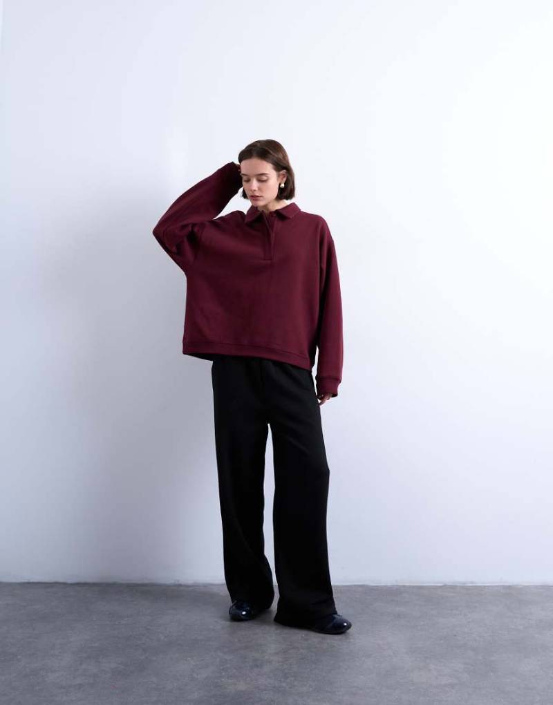 Topshop - Jogginghose mit geradem Schnitt in Schwarz von Topshop