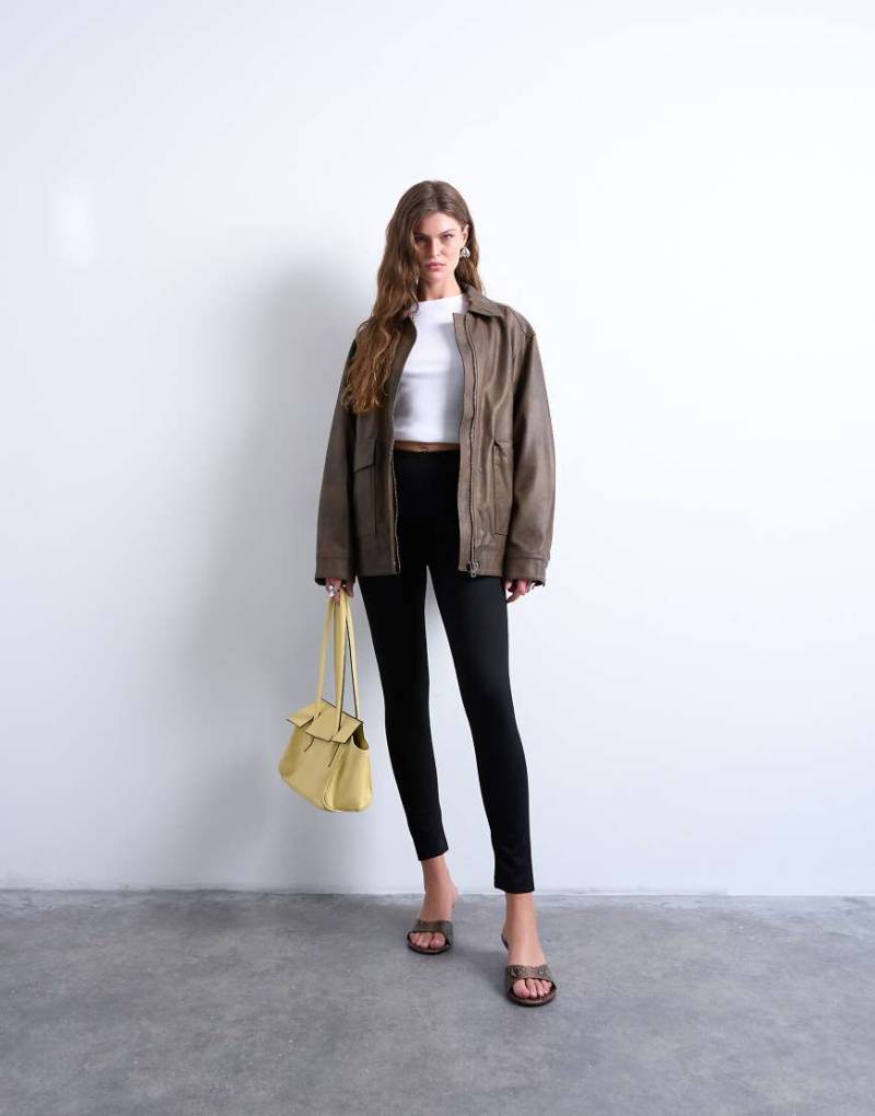 Topshop - Lange Leggings in Schwarz Topshop - Lange Leggings in Schwarz von Topshop