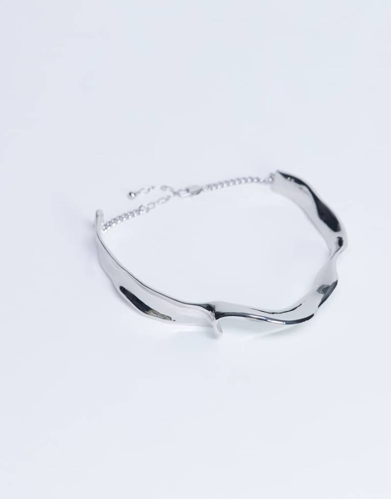 Topshop - Megan - Statement-Halskette in Silberoptik von Topshop