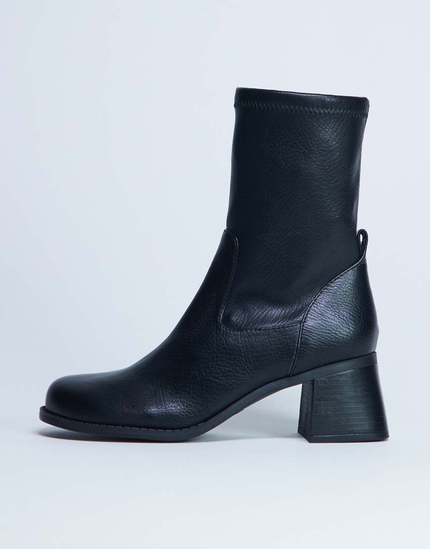 Topshop - Niamh - Ankle-Boots in Schwarz mit Blockabsatz von Topshop