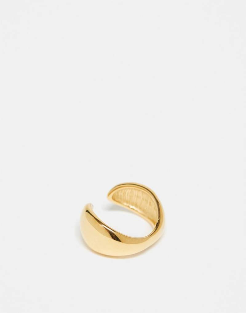 Topshop - Paolo - Offener Ring aus wasserfestem Edelstahl in Goldoptik-Goldfarben von Topshop