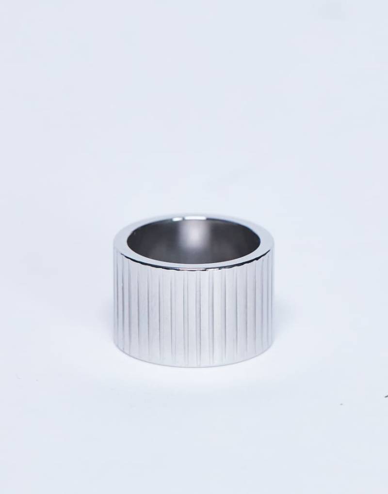 Topshop - Rhodes - Silberfarbener Ring aus wasserfestem Edelstahl von Topshop