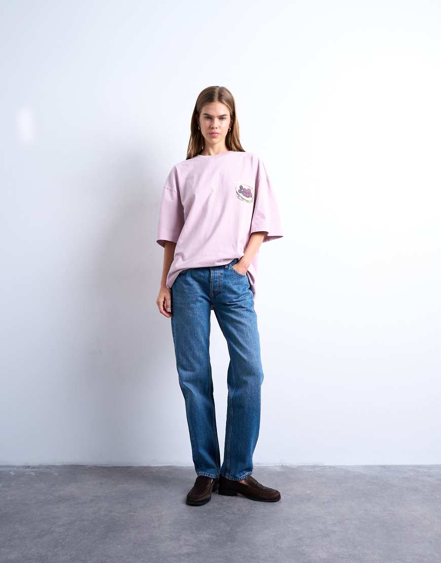 Topshop - Runway - Gerade geschnittene Jeans in Dunkelblau mit mittelhohem Bund von Topshop