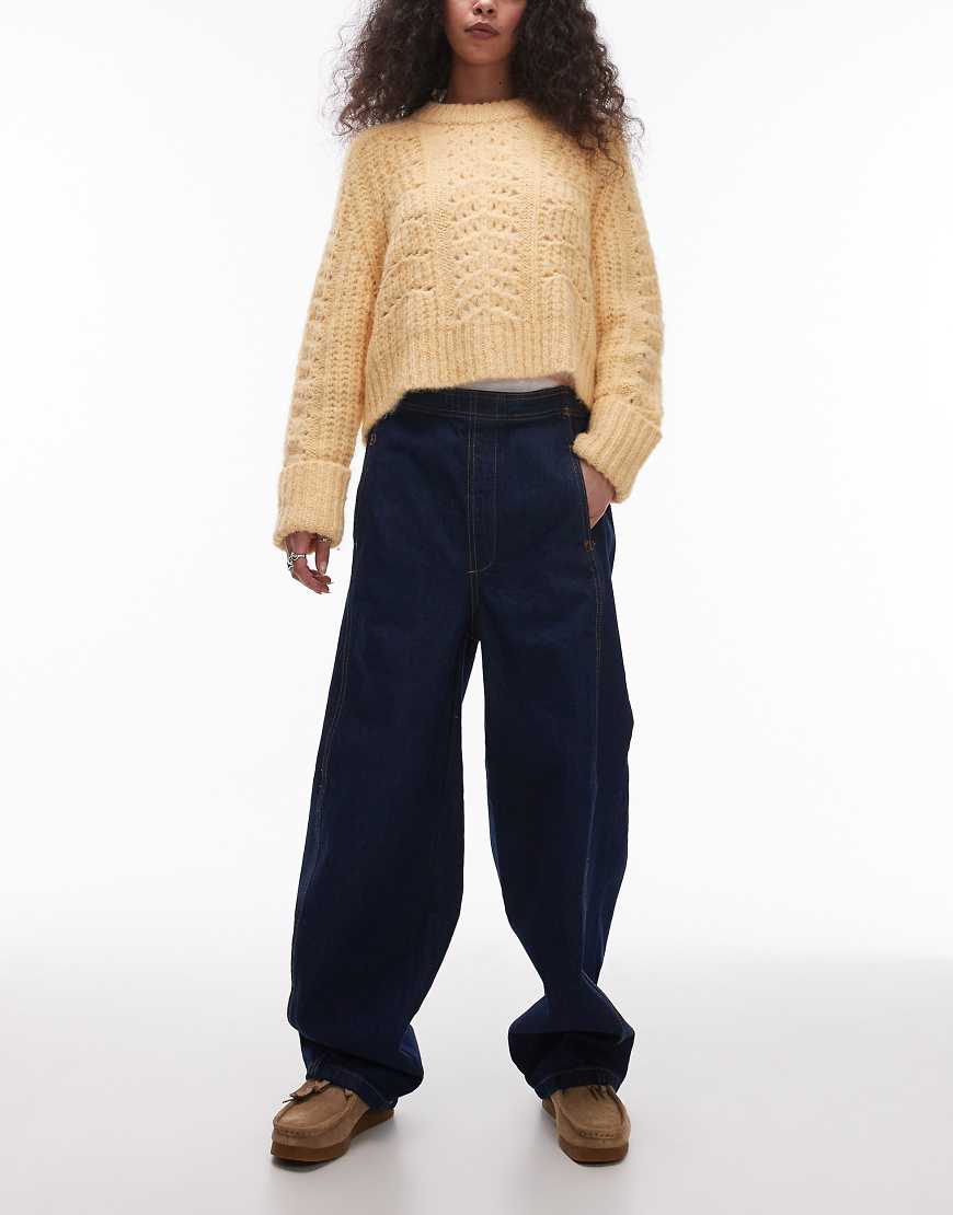 Topshop - Schlupf-Jeans in Indigoblau von Topshop