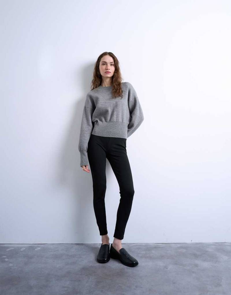 Topshop - Schwere Leggings in Schwarz mit langem Schnitt Topshop - Schwere Leggings in Schwarz mit langem Schnitt von Topshop